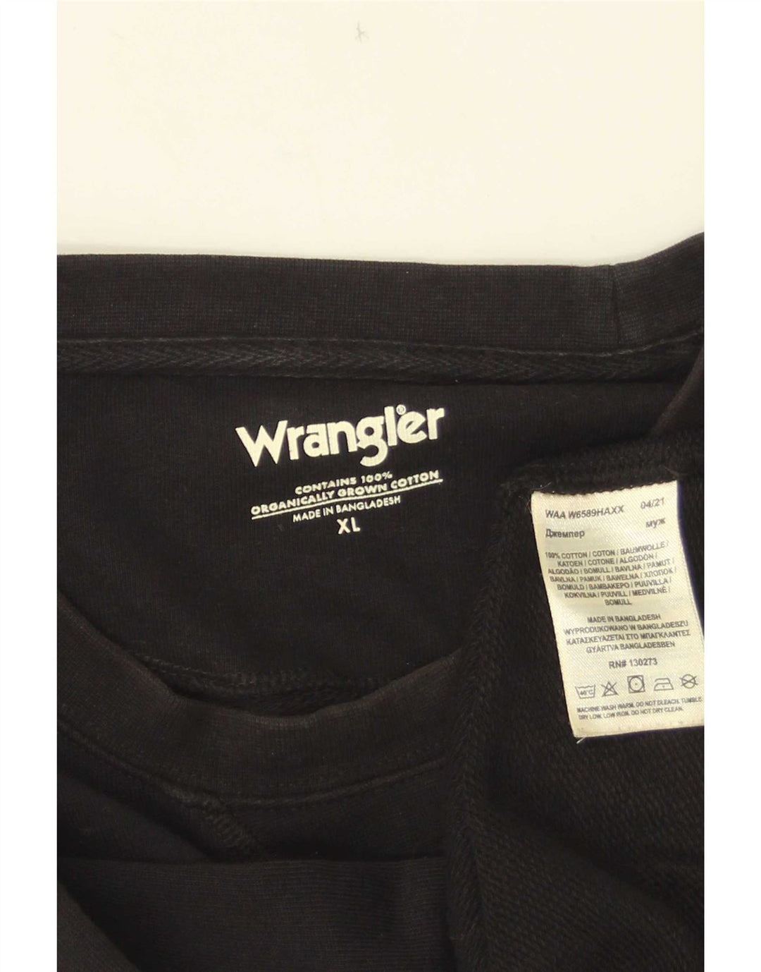 Wrangler muški džemper XL crni pamuk