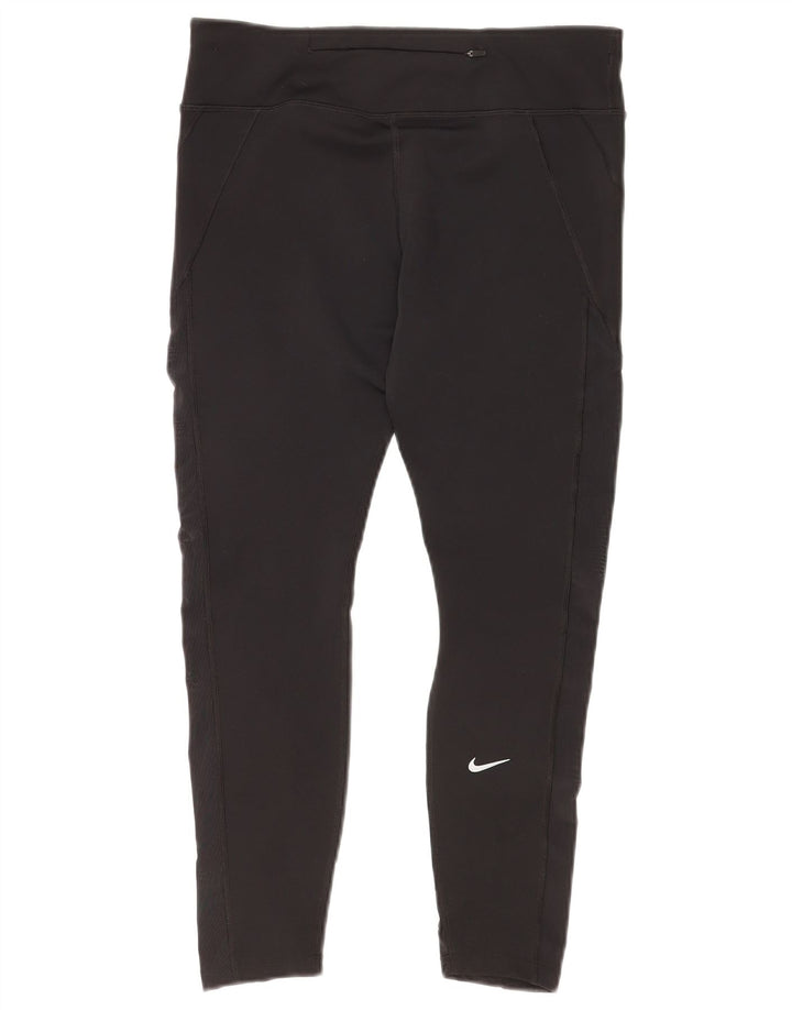 Nike ženske Dri Fit tajice velike crne poliesterske