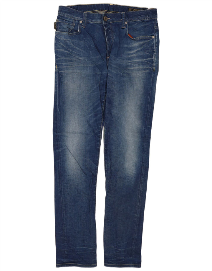 JACK & JONES Muške uske traperice W32 L32 Plavi pamuk