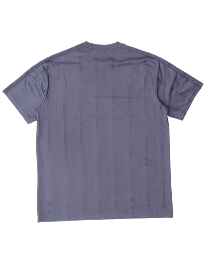ADIDAS Mens Graphic T-Shirt Top Medium Blue Polyester