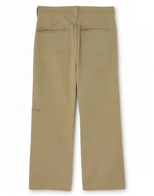 Fila ženske ravne kargo hlače UK 14 velike W36 L26 kaki pamuk