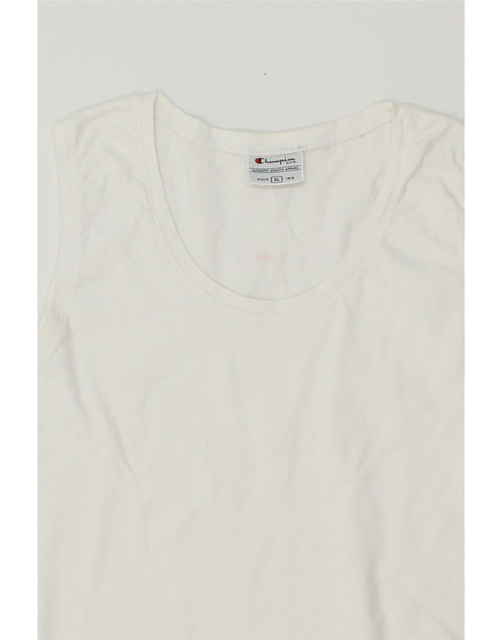 CHAMPION Boys Vest Top 9-10 Years XL White Cotton Vintage Champion and Second-Hand Champion from Messina Hembry 