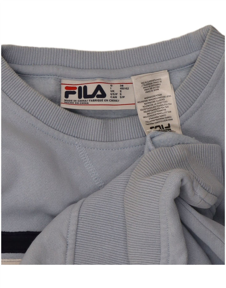 FILA veliki ženski džemper UK 10 Small Blue Colourblock