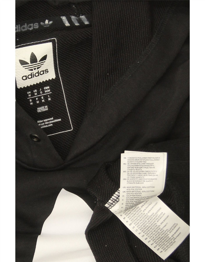 ADIDAS muška majica s kapuljačom s kapuljačom srednje veličine, crni pamuk