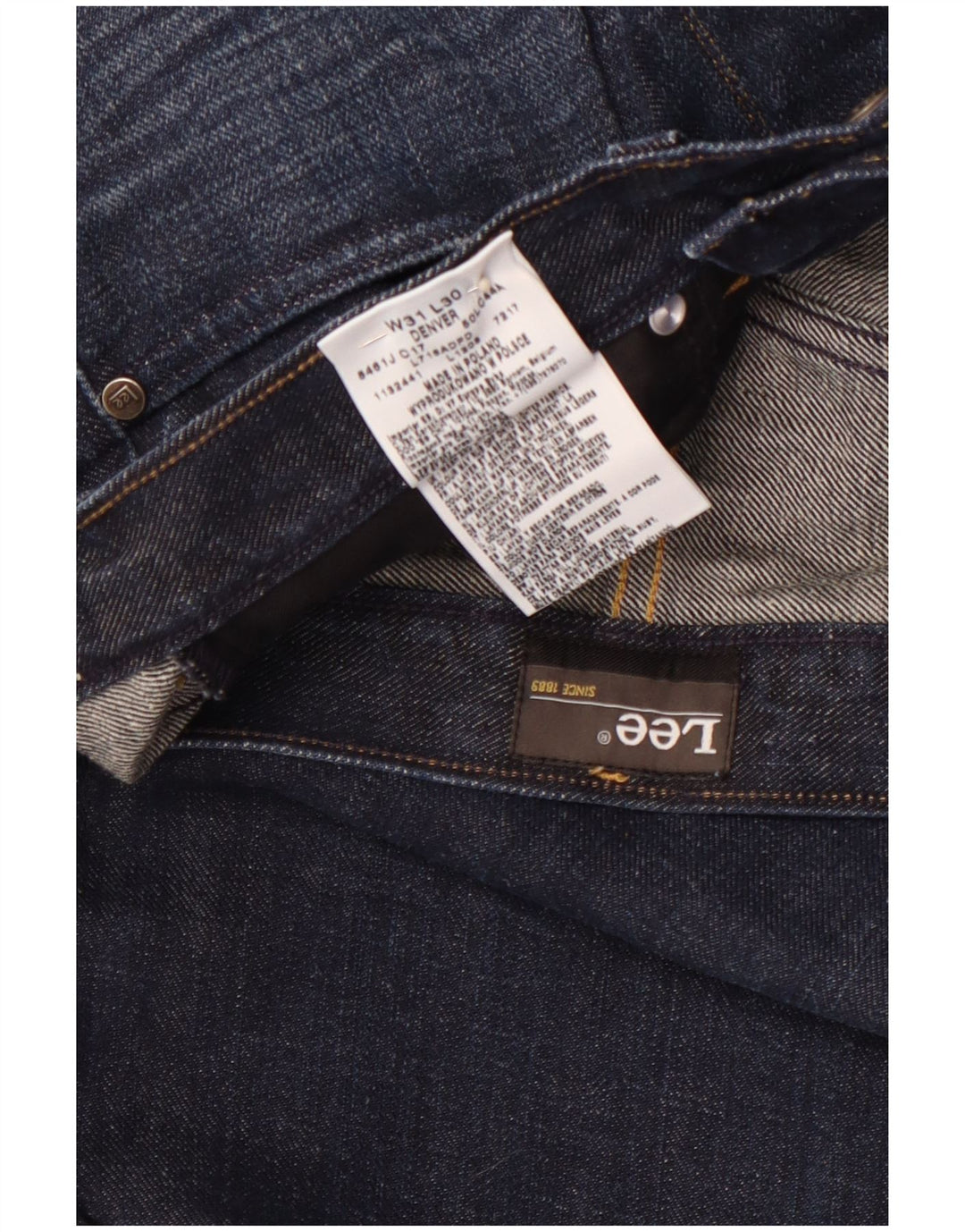 LEE muške traperice Denver Bootcut W31 L30 tamnoplavi pamuk