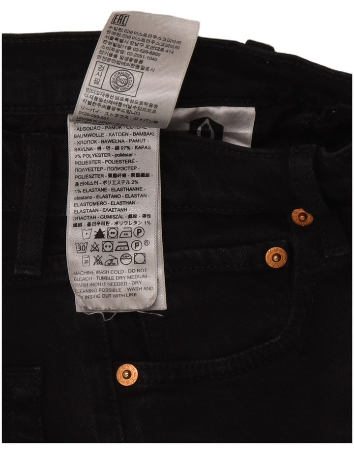 Levi's ženske ravne traperice s prsnim košem W26 L29 sivi pamuk