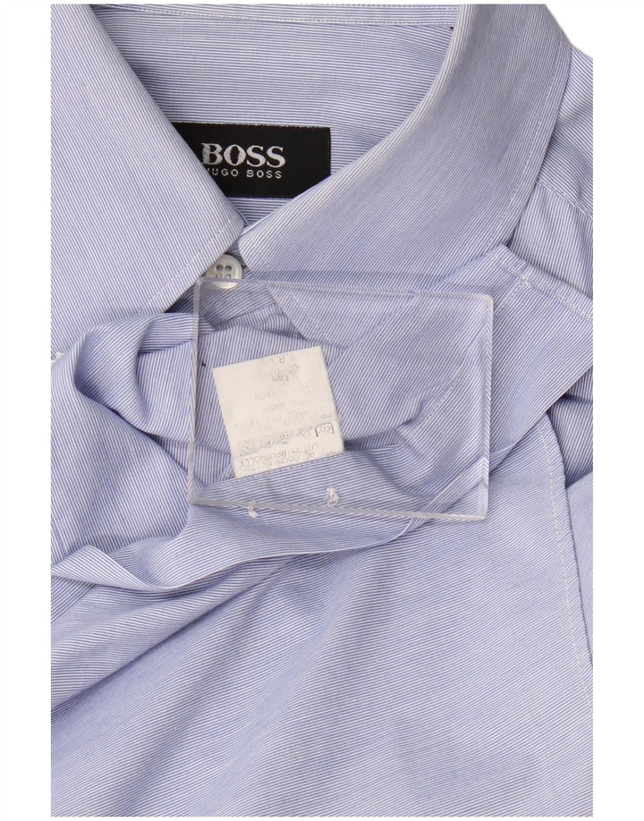 Hugo Boss muška košulja srednje plave pruge, pamuk