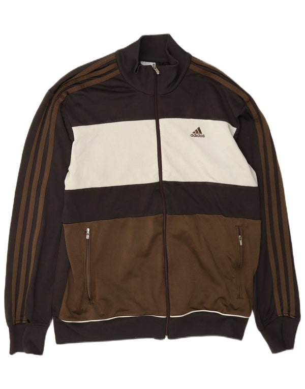 Adidas muška gornja jakna trenirke Srednje smeđa poliesterska boja
