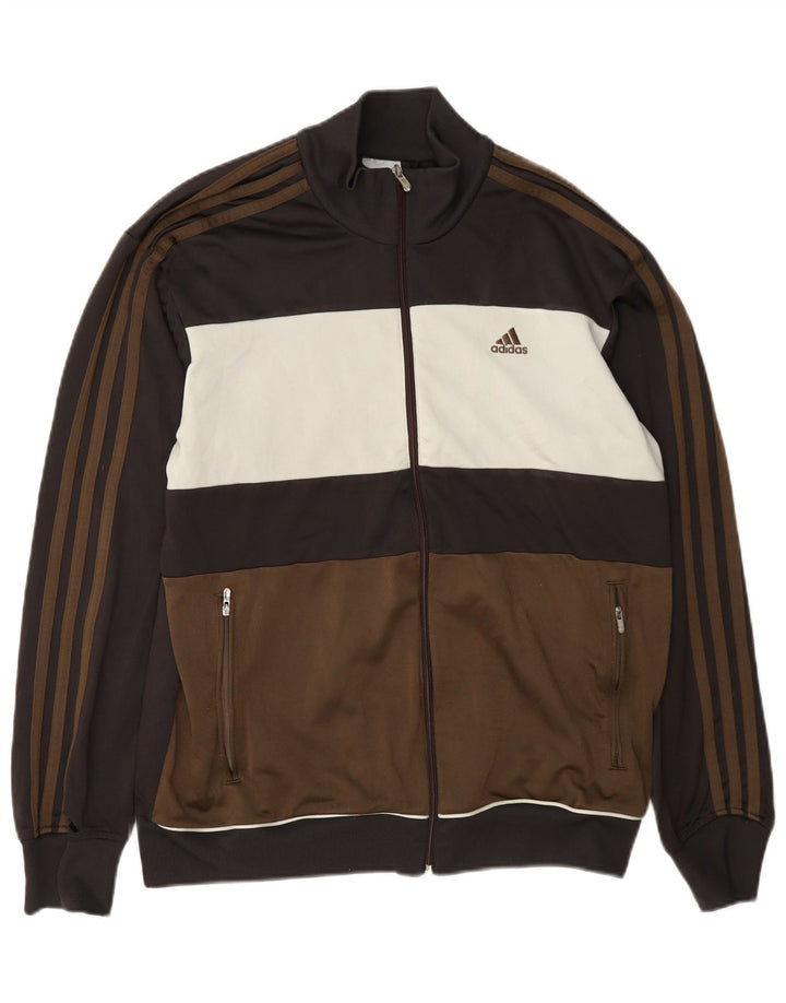 Adidas muška gornja jakna trenirke Srednje smeđa poliesterska boja