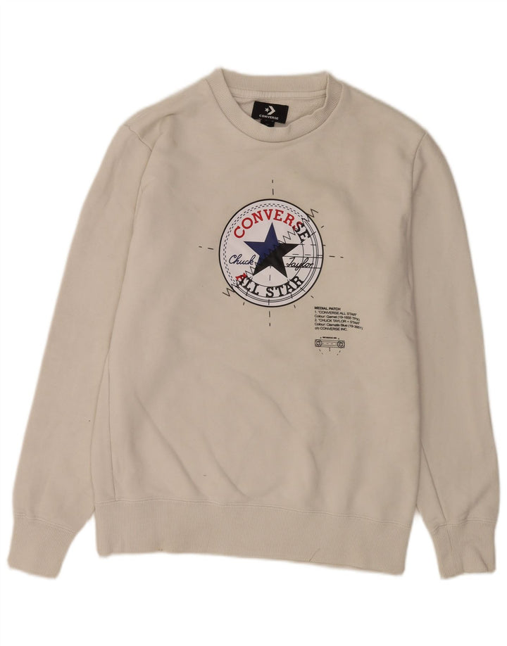 Converse muška trenirka Chuck Taylor Graphic Sweatshirt srednje bež pamuk