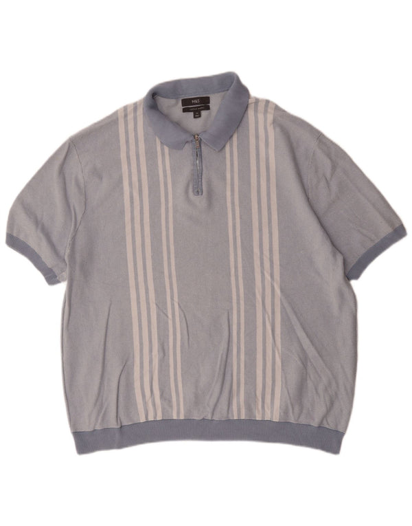 Marks & Spencer muška polo majica 2XL pamuk na plave pruge