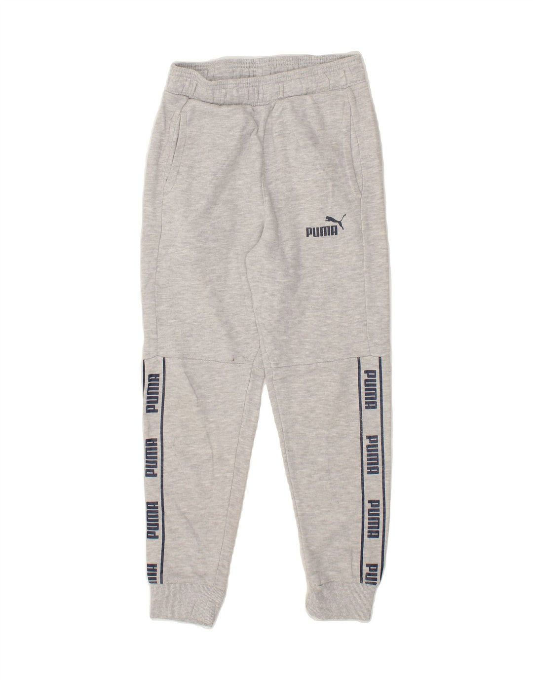 PUMA Boys Graphic Tracksuit Trousers Joggers 10-11 Years Medium  Grey Vintage Puma and Second-Hand Puma from Messina Hembry 