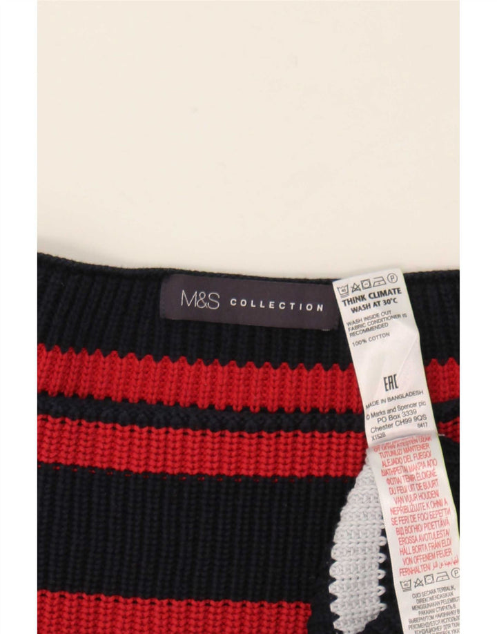 Marks & Spencer ženski džemper s veznim izrezom UK 14 srednje raznobojni