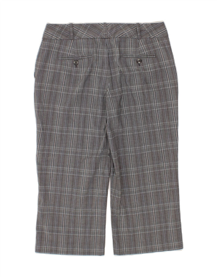 MOSSIMO Womens Stretch Capri Trousers US 4 Small W27 L20 Grey Check Vintage Mossimo and Second-Hand Mossimo from Messina Hembry 