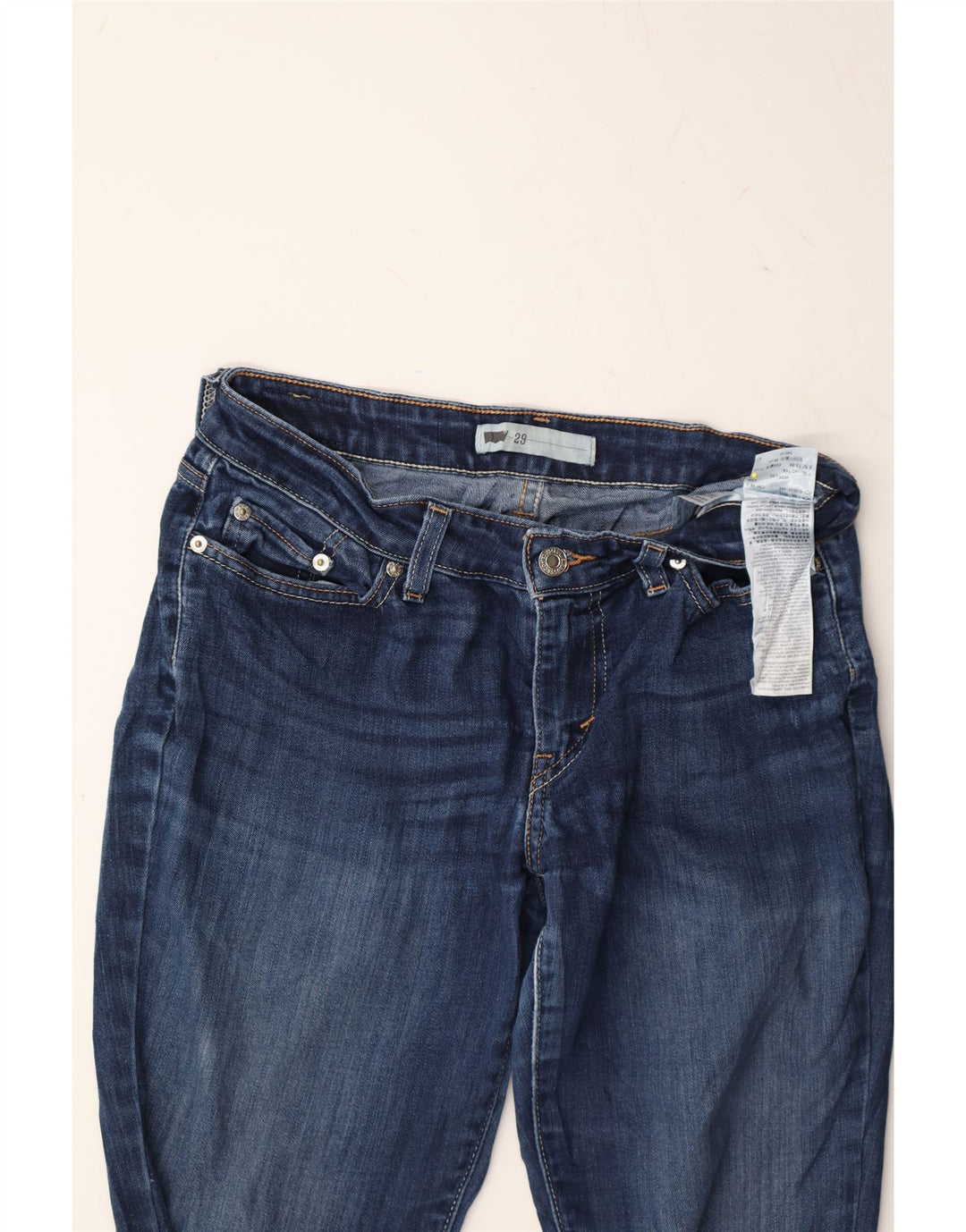 LEVI'S Womens Slim Jeans W29 L30  Blue Cotton Vintage Levi's and Second-Hand Levi's from Messina Hembry 