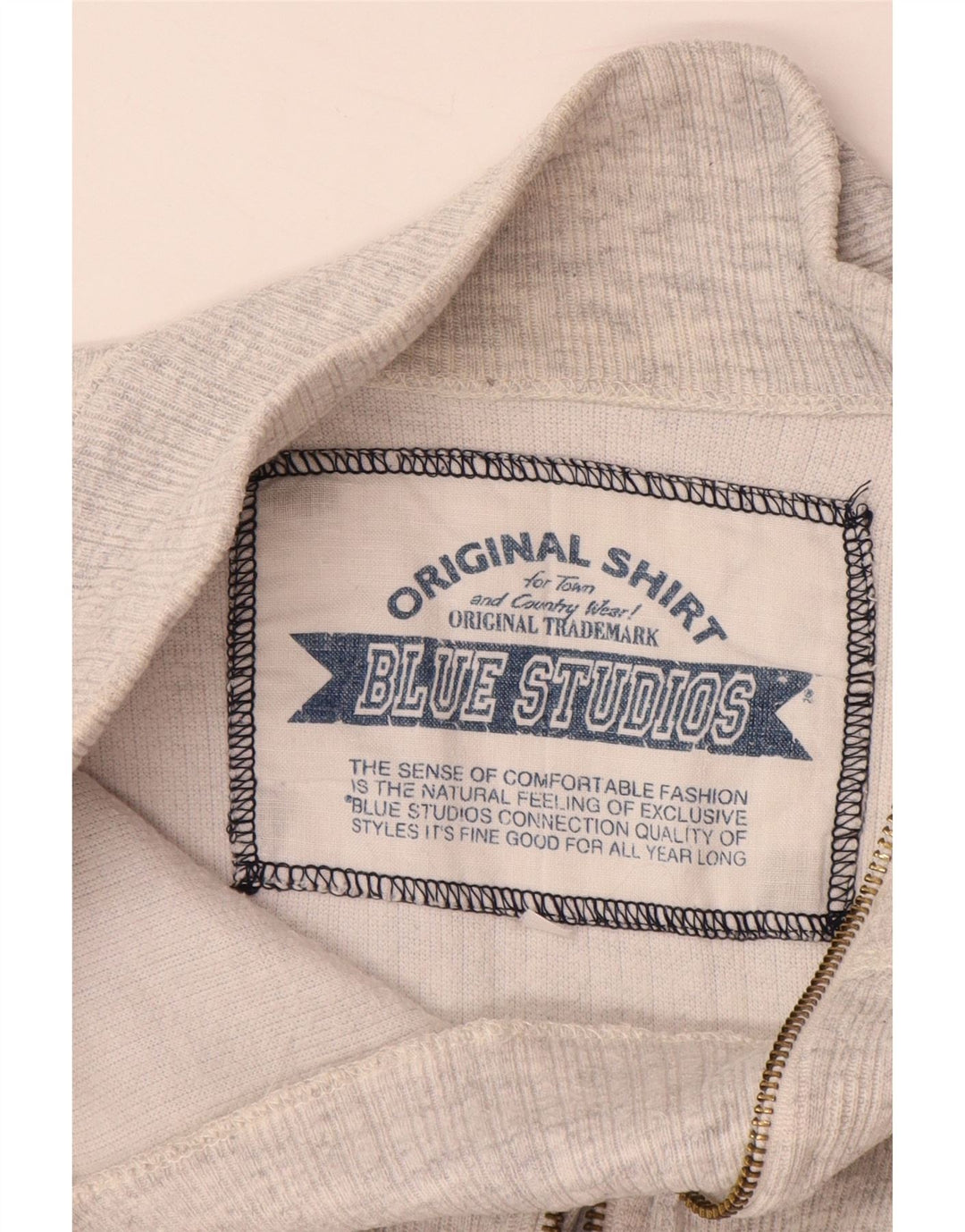 VINTAGE ženski džemper s izrezom i patentnim zatvaračem UK 18 XL sivi