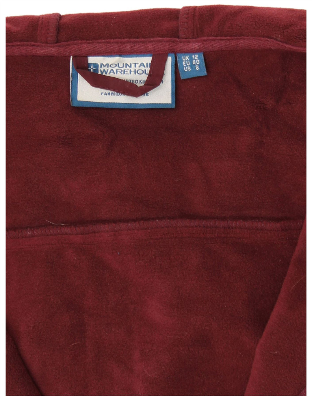 MOUNTAIN WAREHOUSE Womens Hooded Windbreaker Jacket UK 12 Medium  Burgundy