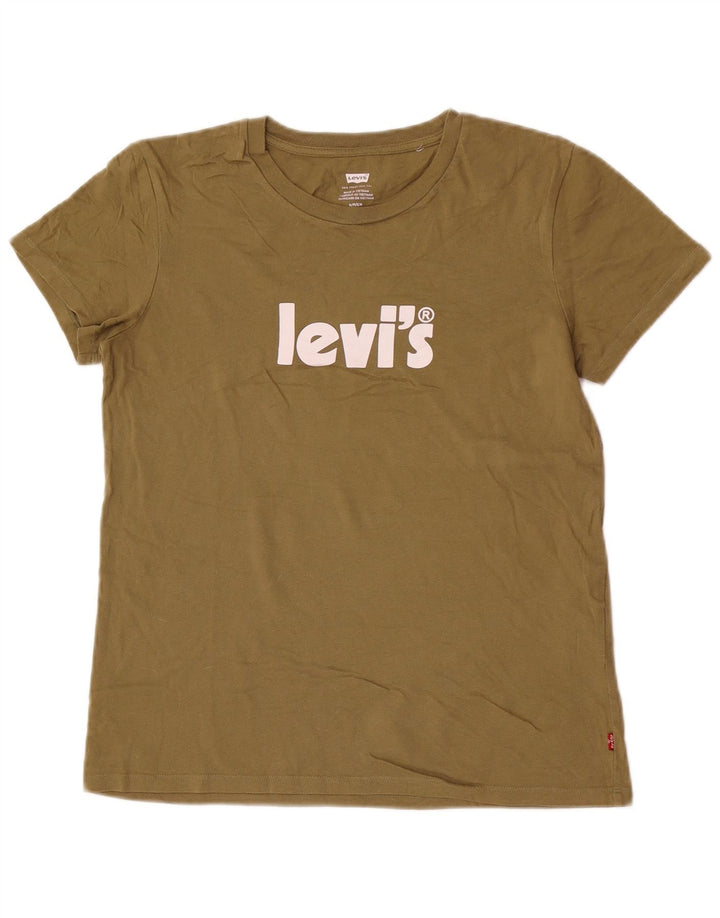 Levi's muška majica s grafičkim motivima, mali kaki pamuk