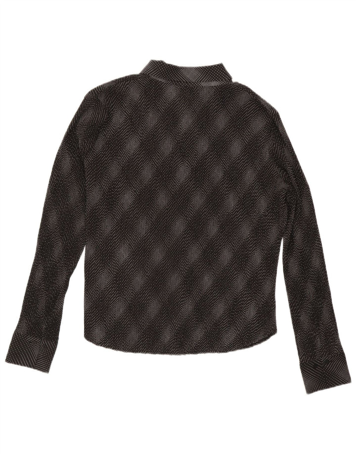 Marks & Spencer ženska košulja bluza UK 20 2XL crni karirani poliester