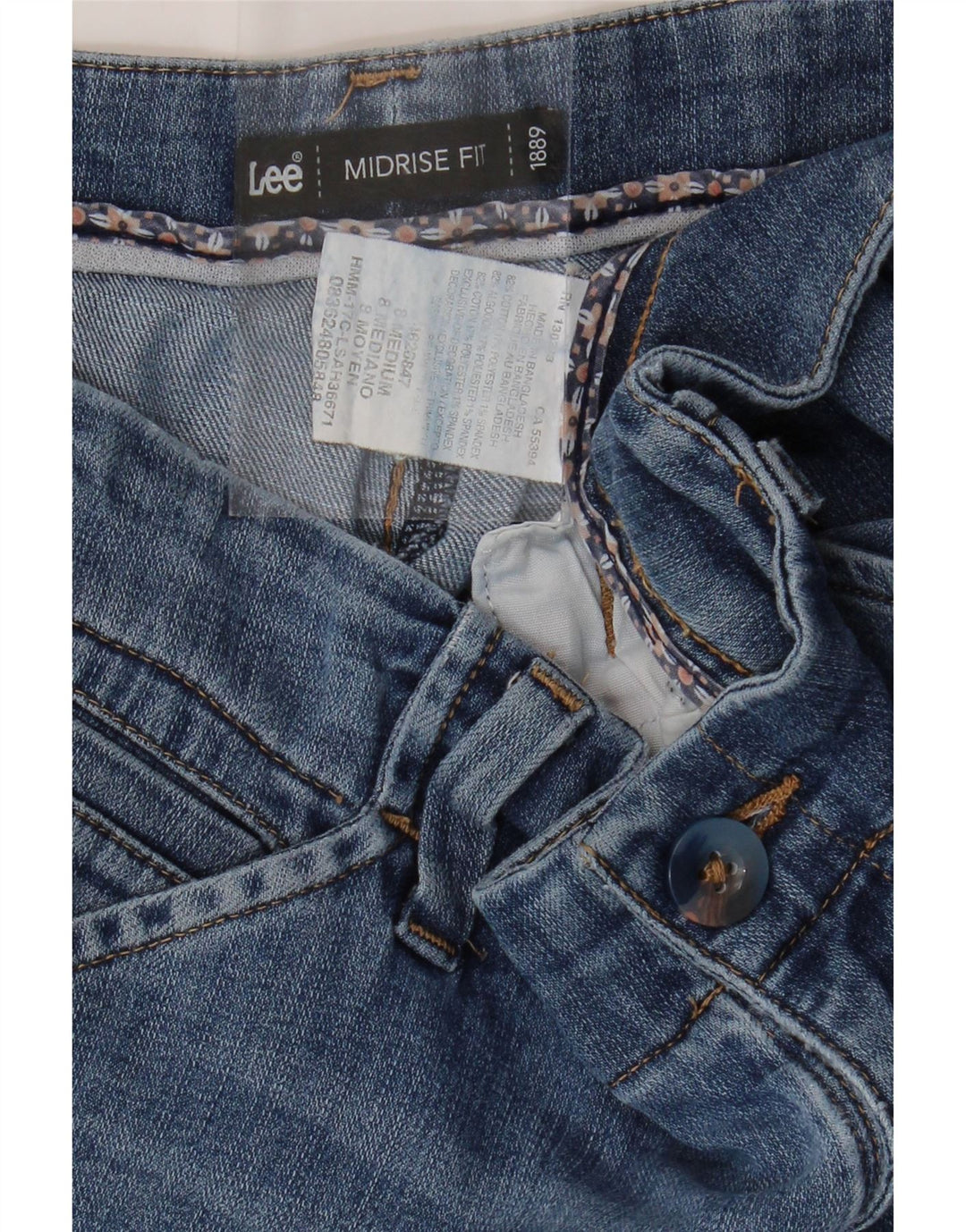 LEE Womens Mid Rise Denim Shorts US 8 Medium W32  Blue Cotton Vintage Lee and Second-Hand Lee from Messina Hembry 