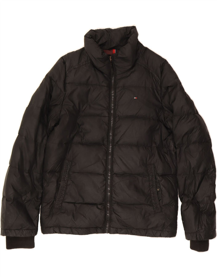 TOMMY HILFIGER Mens Padded Jacket UK 36 Small Black Nylon Vintage Tommy Hilfiger and Second-Hand Tommy Hilfiger from Messina Hembry 
