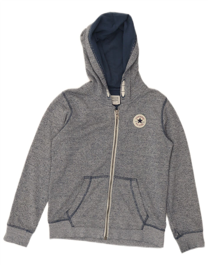 CONVERSE Boys All Star pulover s kapuljačom 5-6 godina plavi flekasti pamuk