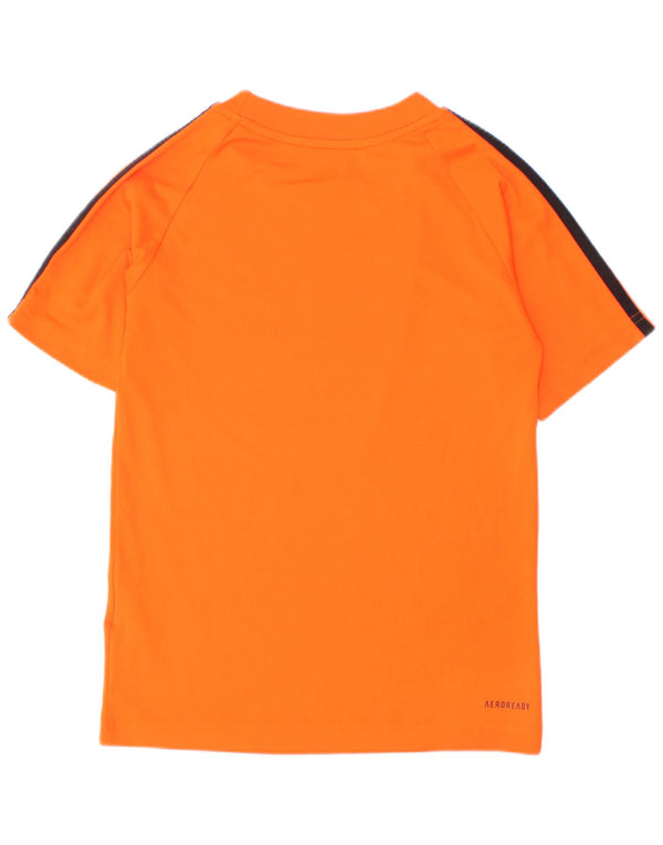 Adidas Boys Aeroready T-Shirt Top 7-8 Years Narančasti poliester