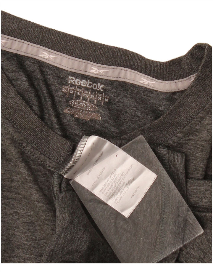 Reebok muška majica kratkih rukava Srednje sivi poliester