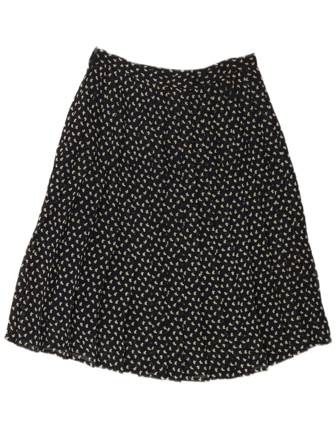 VINTAGE ženska suknja A-kroja visokog struka IT 44 srednje veličine W26 tamnoplava cvjetna