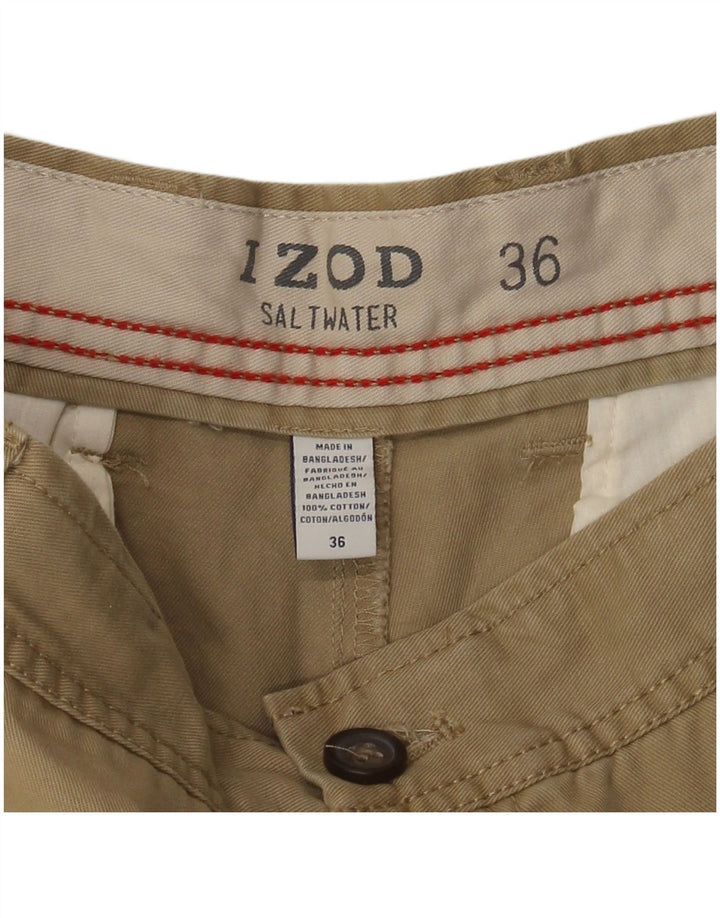 Izod muške kratke chino hlače sa slanom vodom W36 veliki kaki pamuk