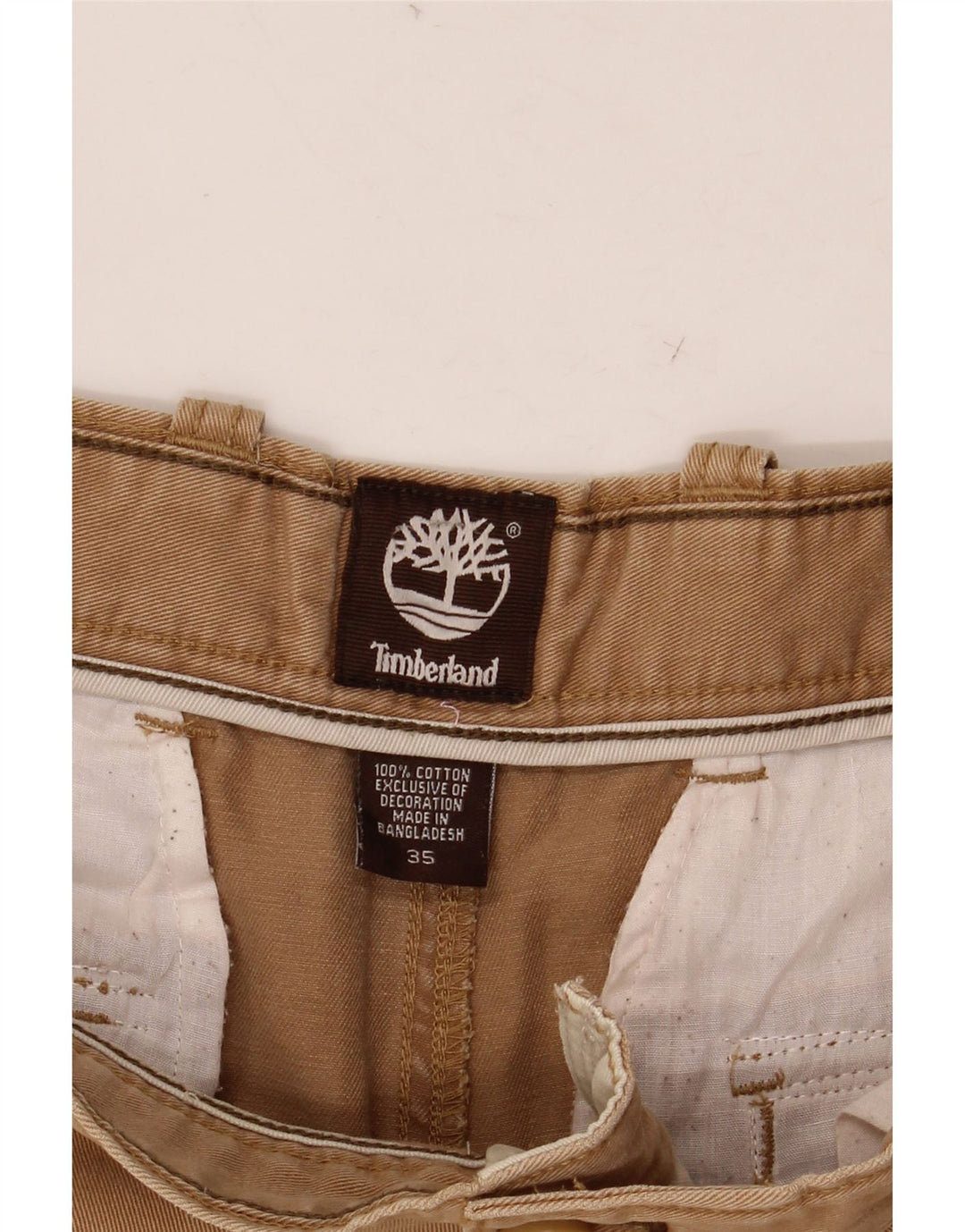 TIMBERLAND Muške kargo kratke hlače W35, velike, bež pamuk