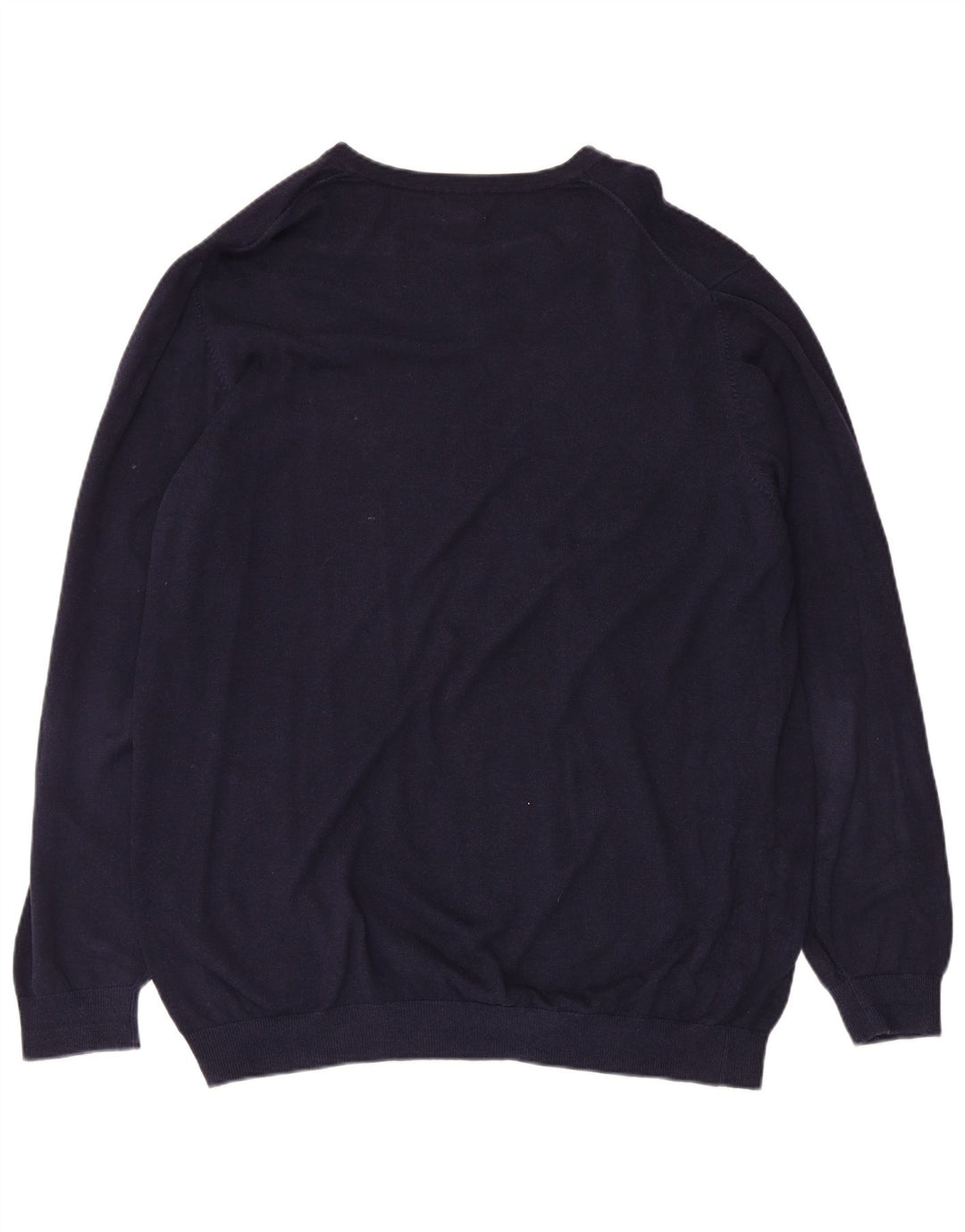 L.L.Bean muški visoki džemper s V-izrezom XL tamnoplavi pamuk