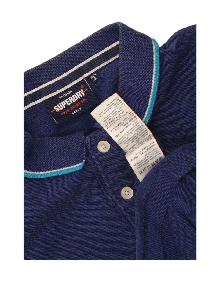 Superdry muška polo majica Large Blue Cotton