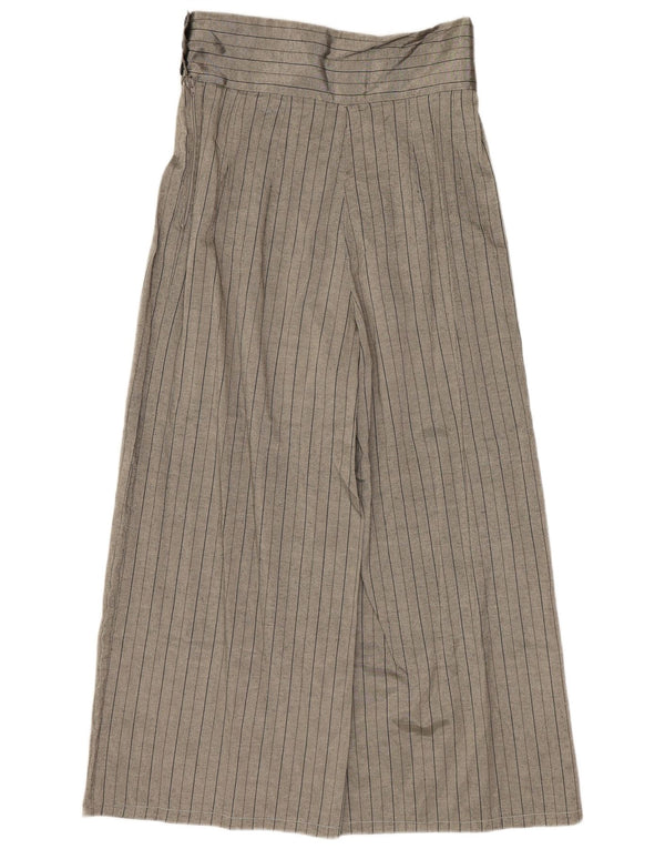 Vintage Womens Cropped Trousers IT 44 Medium W28 L23 Grey Polyester