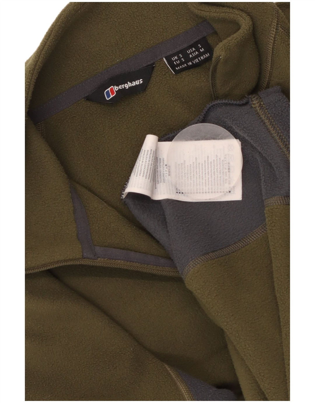 BERGHAUS Muški džemper od flisa s patentnim izrezom Mali kaki poliester