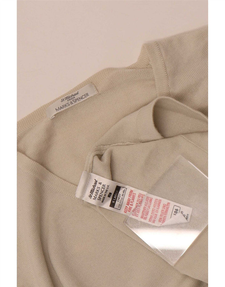 Marks & Spencer muška majica dugih rukava XL bež pamuk