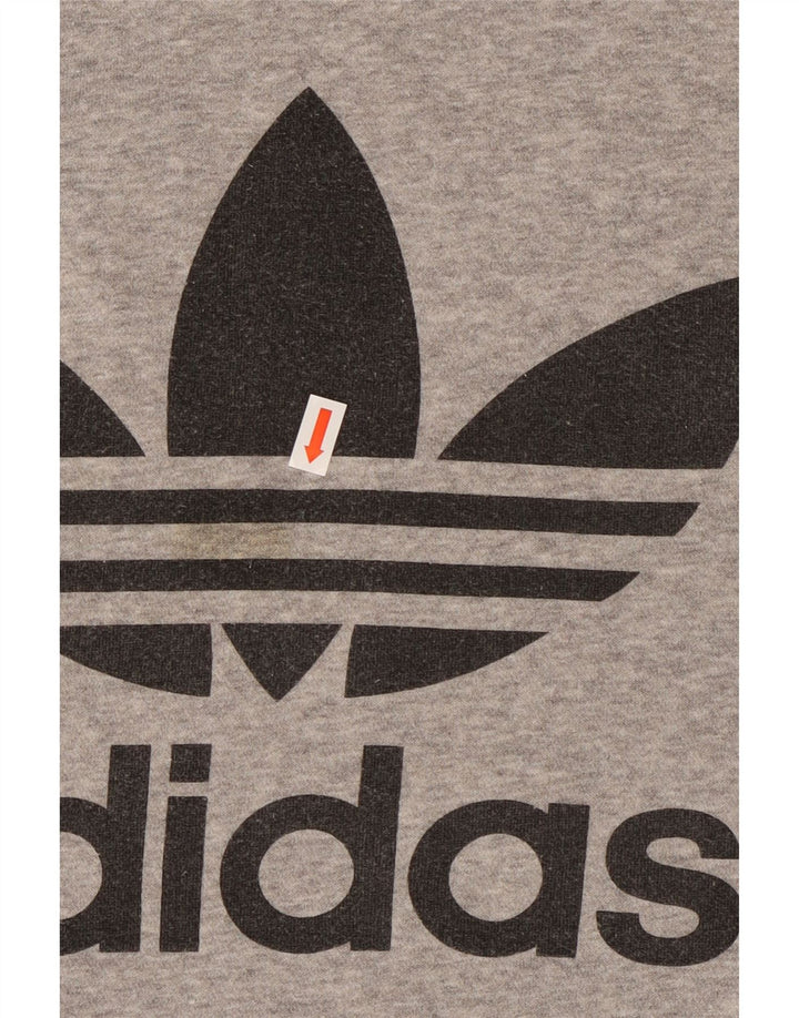 ADIDAS muški džemper s grafičkim motivima, veliki sivi flekasti pamuk
