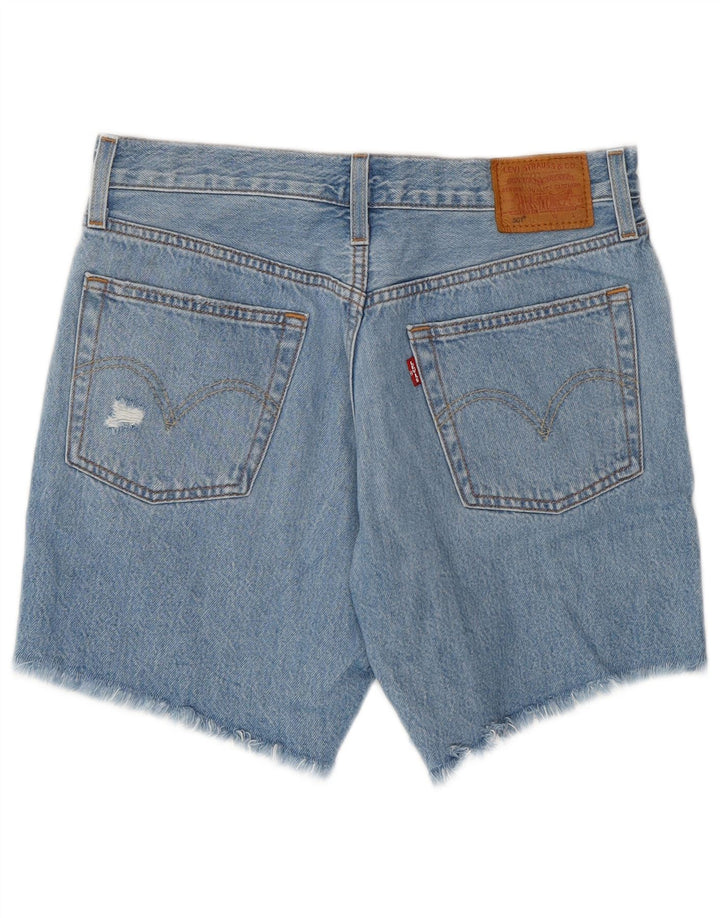 Levi's ženske 501 kratke traper kratke hlače W27 male plave boje pamuka