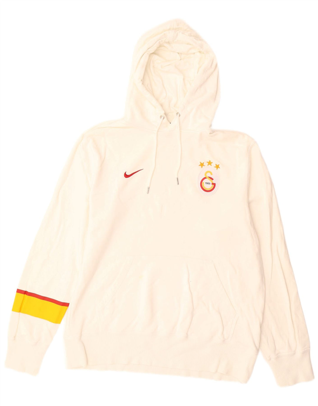 Nike muška majica s kapuljačom s kapuljačom srednje bijele boje, pamuk