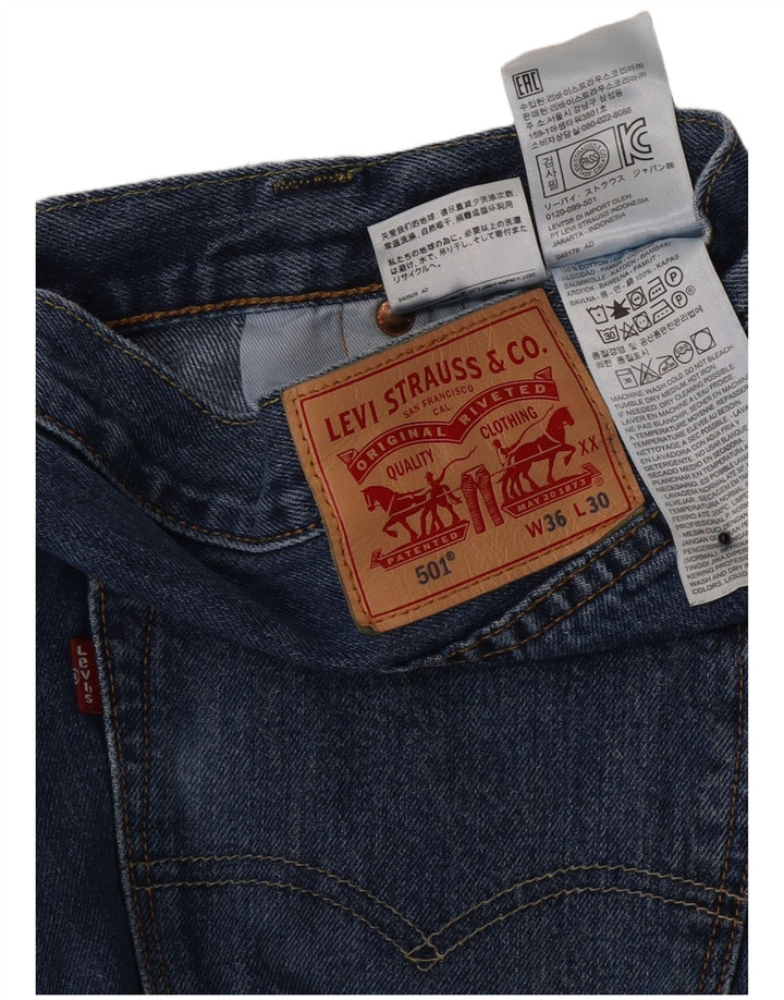 Levi's muške 501 ravne traperice regularnog kroja W36 L30 plavi pamuk