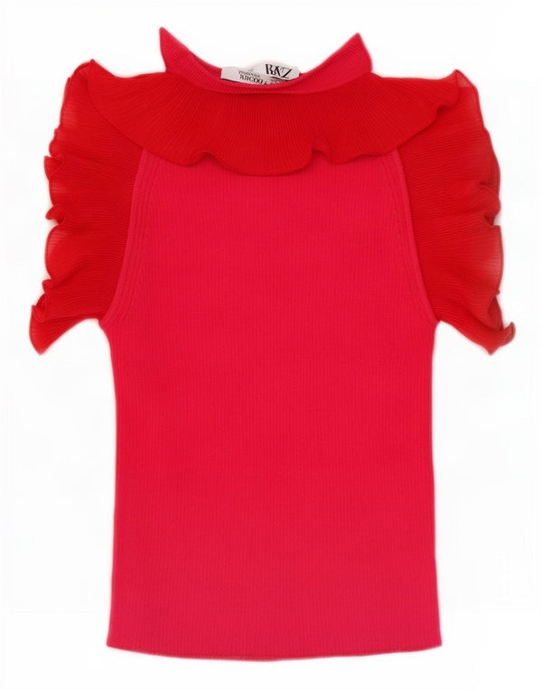 Zara Womens Crop Off Shoulder Blouse Top UK 8 Small Pink Viscose
