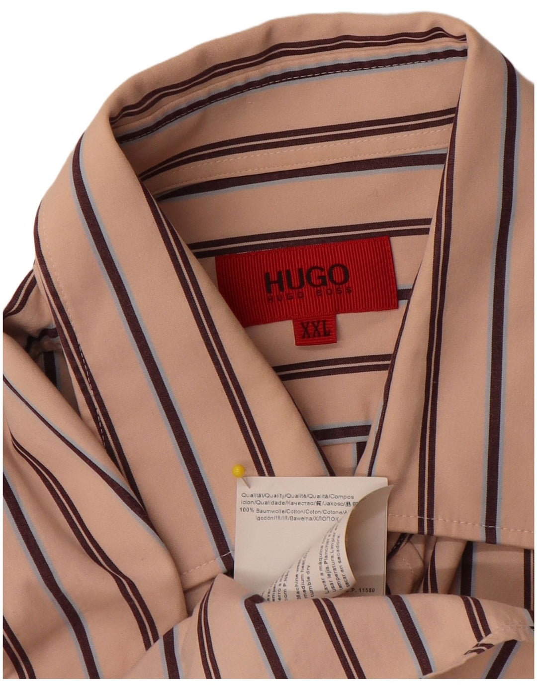 Hugo Boss muška košulja 2XL bež prugasti pamuk