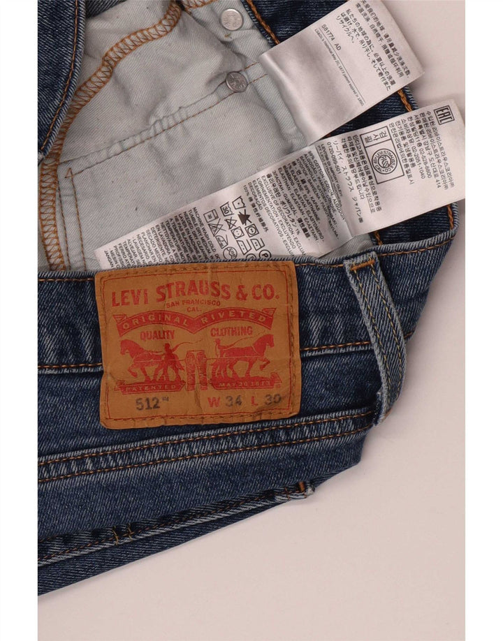 Levi's muške 512 uske traperice W34 L30 plavi pamuk