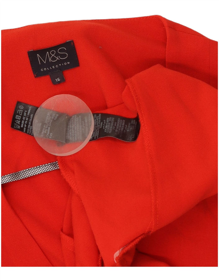 Marks & Spencer ženski sako jakna UK 16 veliki crveni poliester