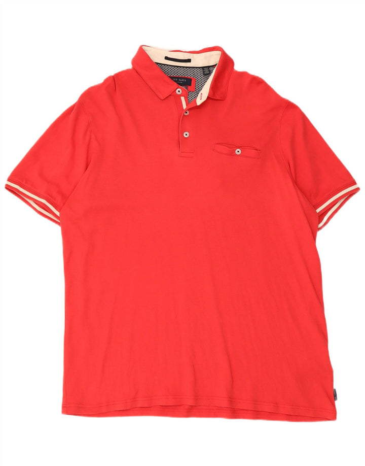 Ted Baker muška polo majica veličina 5 XL crveni pamuk