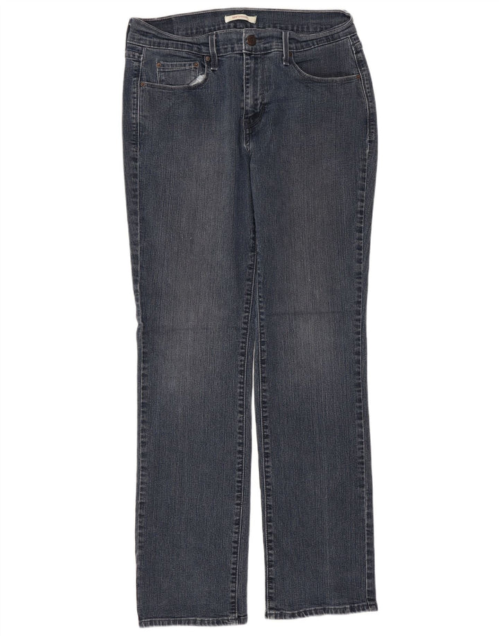 LEVI'S ženske 505 ravne traperice US 8 Srednje W29 L32 tamnoplavi pamuk