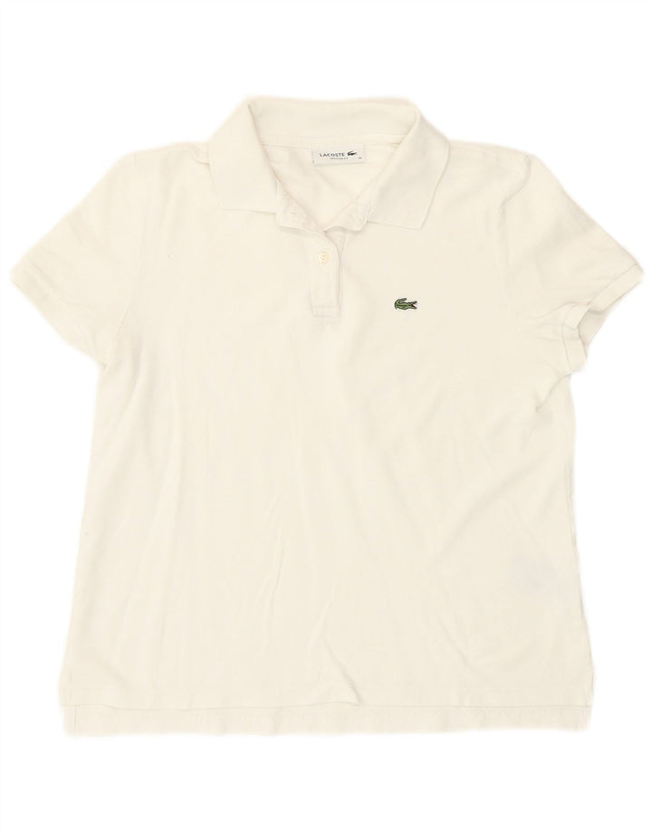 Lacoste ženska polo majica standardnog kroja, veličina 38, srednji bijeli pamuk