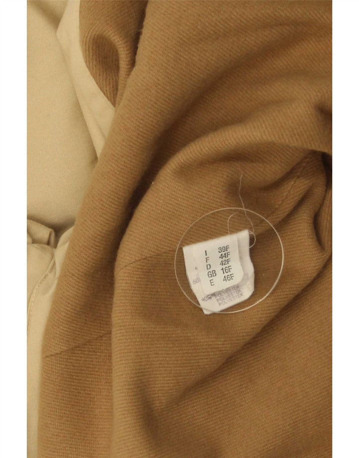 ELENA MIRO Ženski preveliki kaput UK 16 Large Beige Cotton