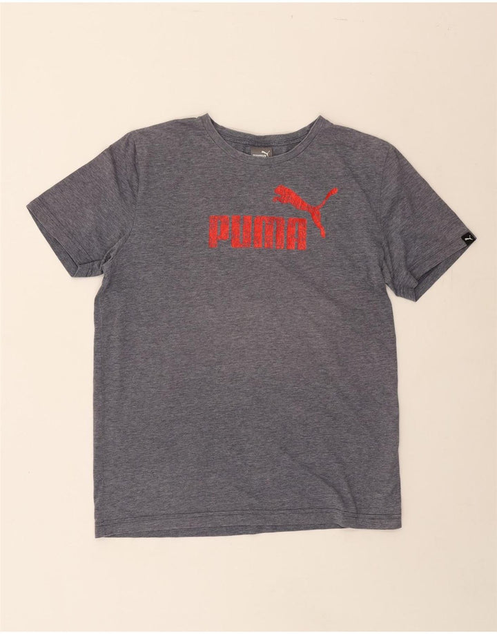 PUMA Mens Graphic T-Shirt Top Medium Grey Vintage Puma and Second-Hand Puma from Messina Hembry 