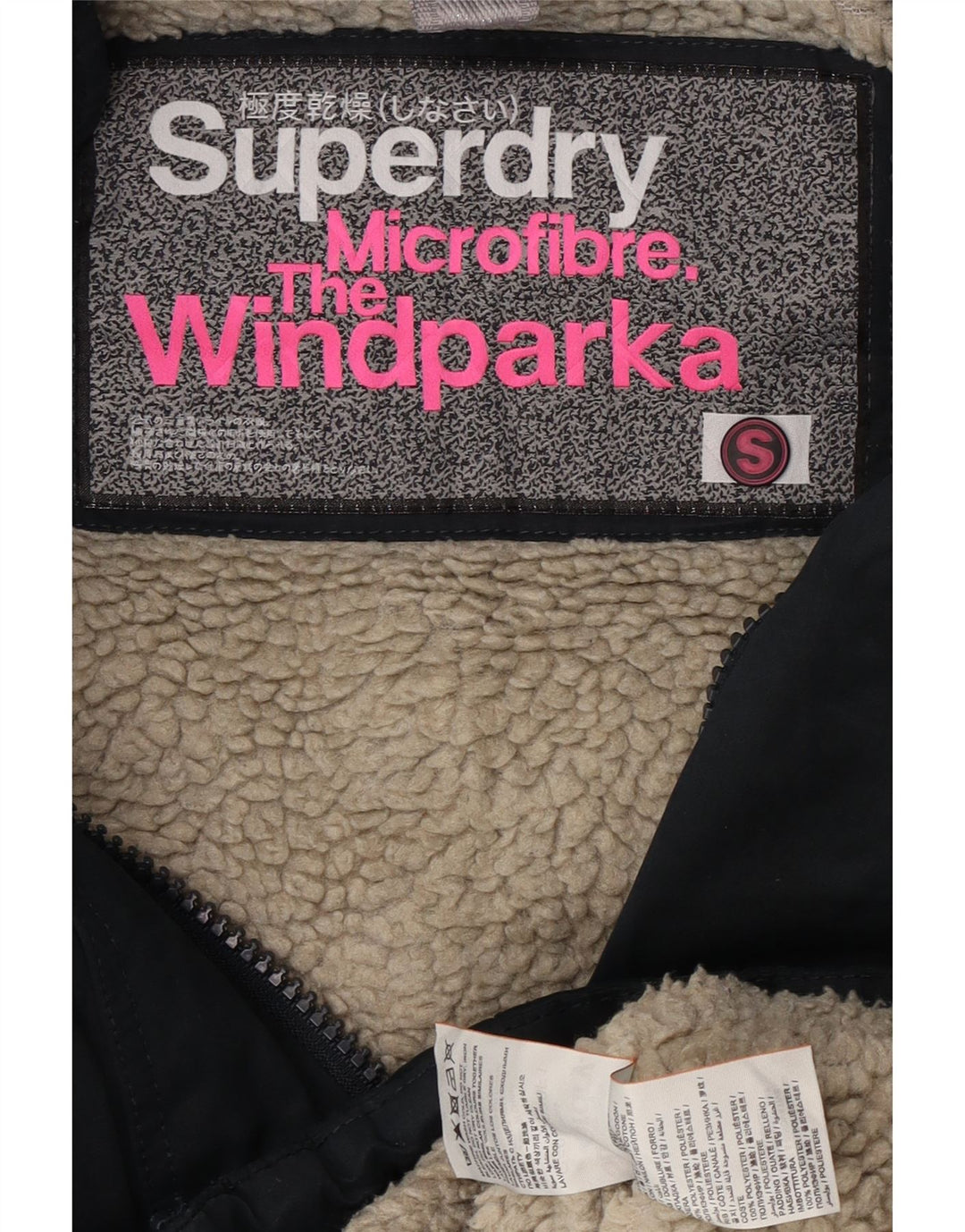 Superdry ženska vjetrovka s grafičkim motivima UK 10 Mala tamnoplava